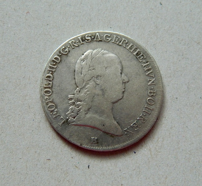 Predám 1/2 toliar 1791 H Leopold II.