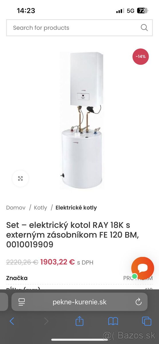 Elektricky kotol protherm Ray Zasobnik teplej vody