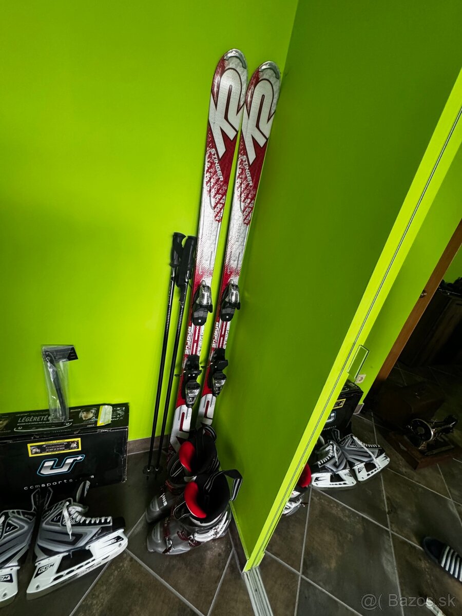 Predám lyžiarsky komplet K2 Stinger + lyžiarky 30,5