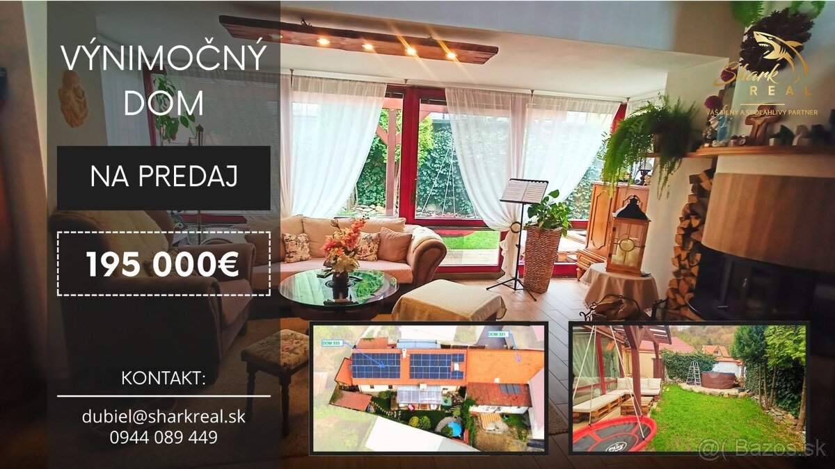 Výnimočný rodinný dom v krásnej prírode Štiavnických vrchov