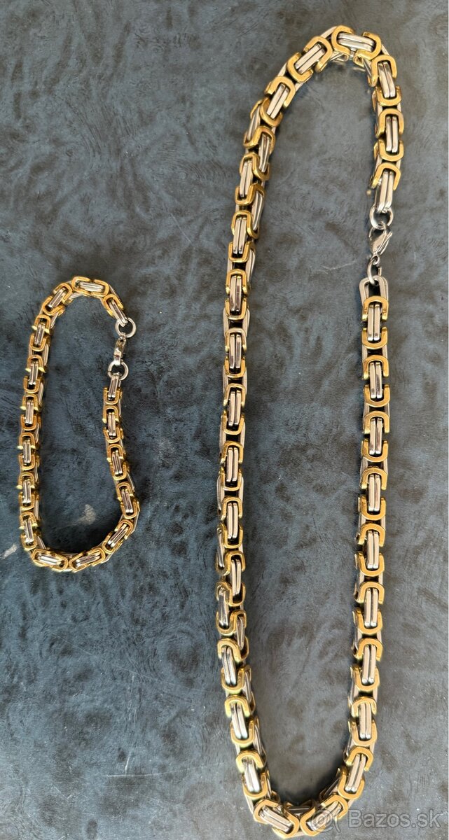 Retiazka a náramok kráľovský vzor chirurgická oceľ