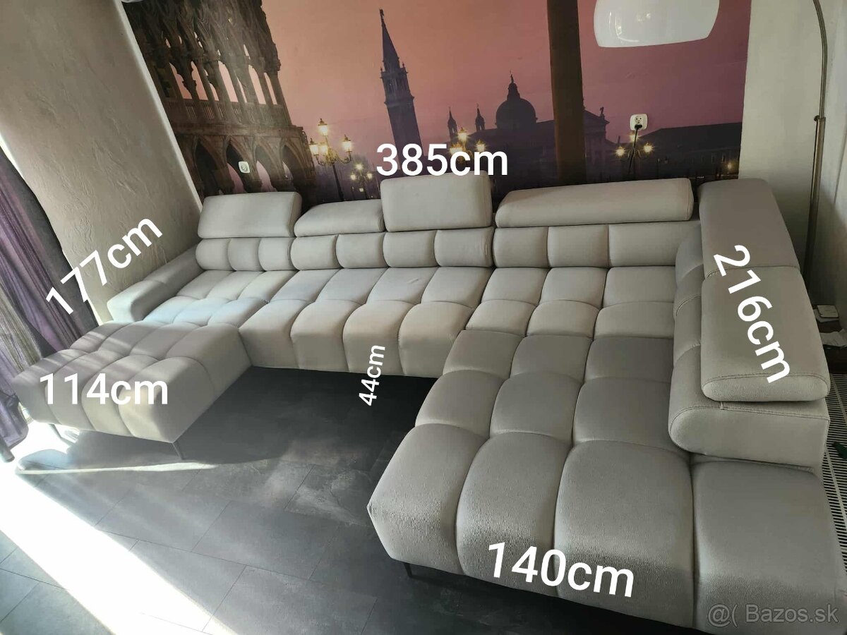 Nova sedačka moderná s elek. nastav. sedenim