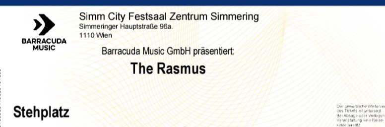 The RASMUS , WIEN 16.11.25