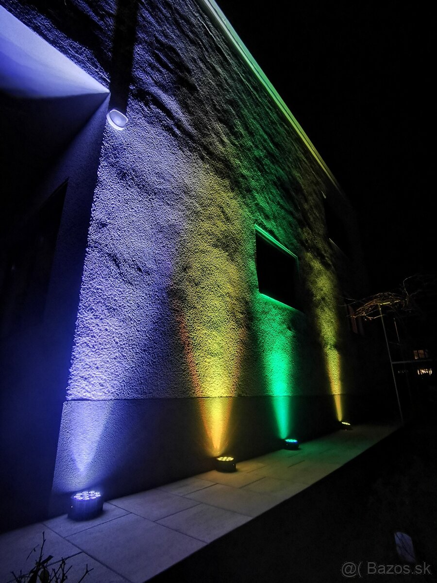 4ks Batériové akku led pary RGBW,diaľkové ov. +Taška