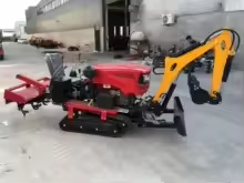 Pásový traktor s výkonom 25 koní a príslušenstvo