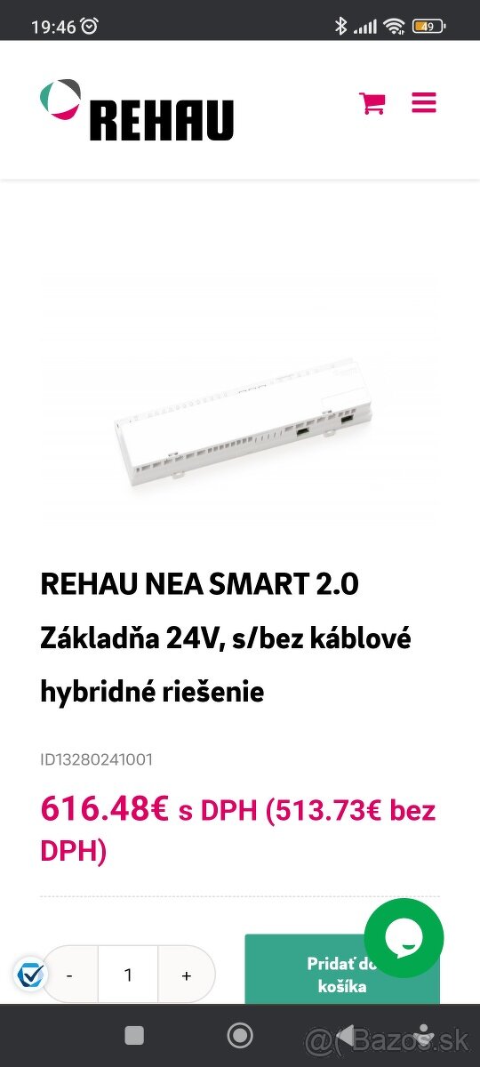 REHAU NEA SMART 2.0 Základňa 24V, s/bez káblové

