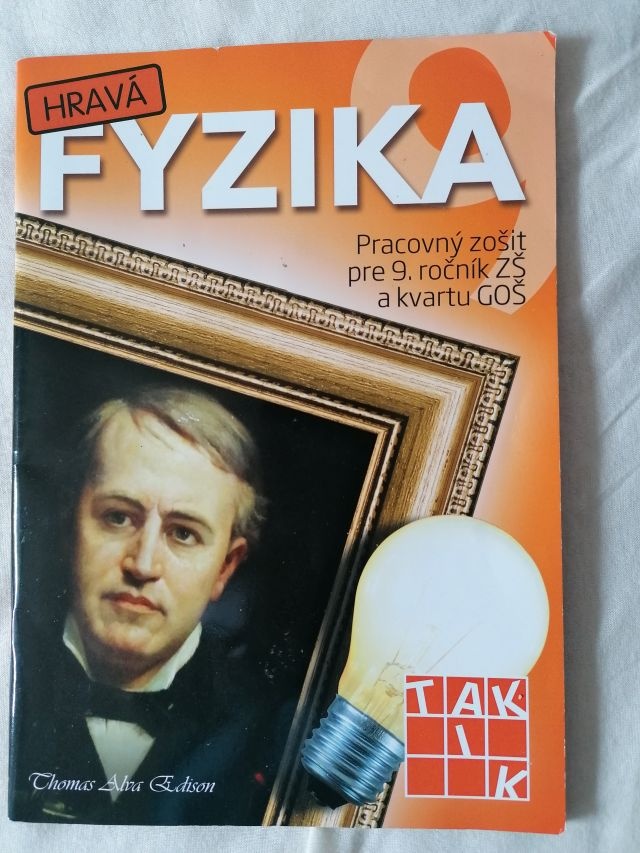 Pracovný zošit Hravá fyzika 9 . Použitý, čiastočne vyplnený
