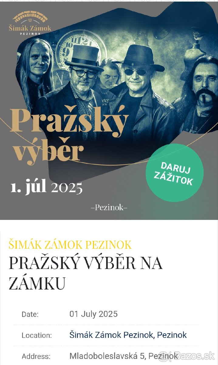 PRAŽSKÝ VÝBĚR - koncert Pezinok