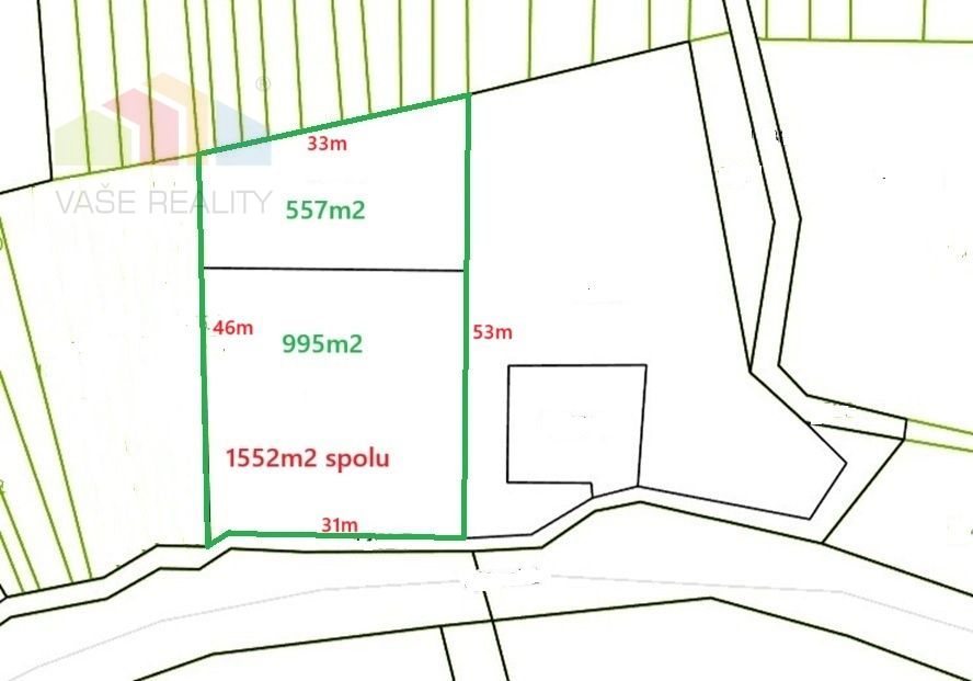 Pozemok 1552m2 v tichej lokalite, Moravany nad Váhom