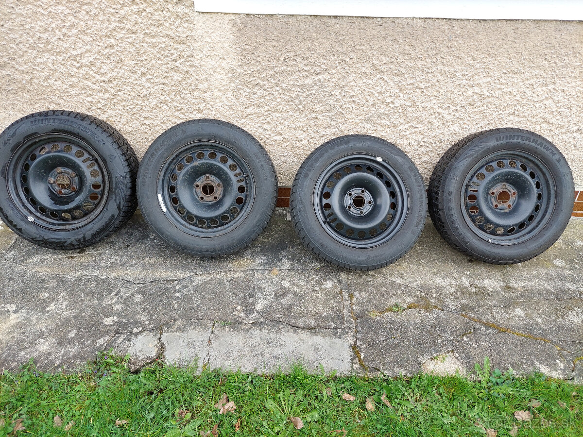 Plechové disky 6 1/2 J x 16H2 IS39 + 205/60 R16 Firestone W
