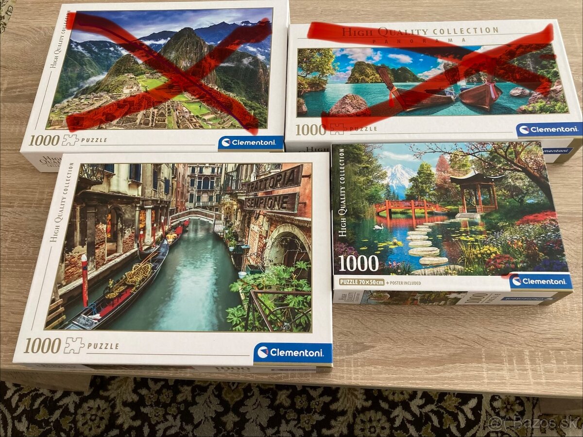 Puzzle Cllementoni 1000 dielikov  4 krabice