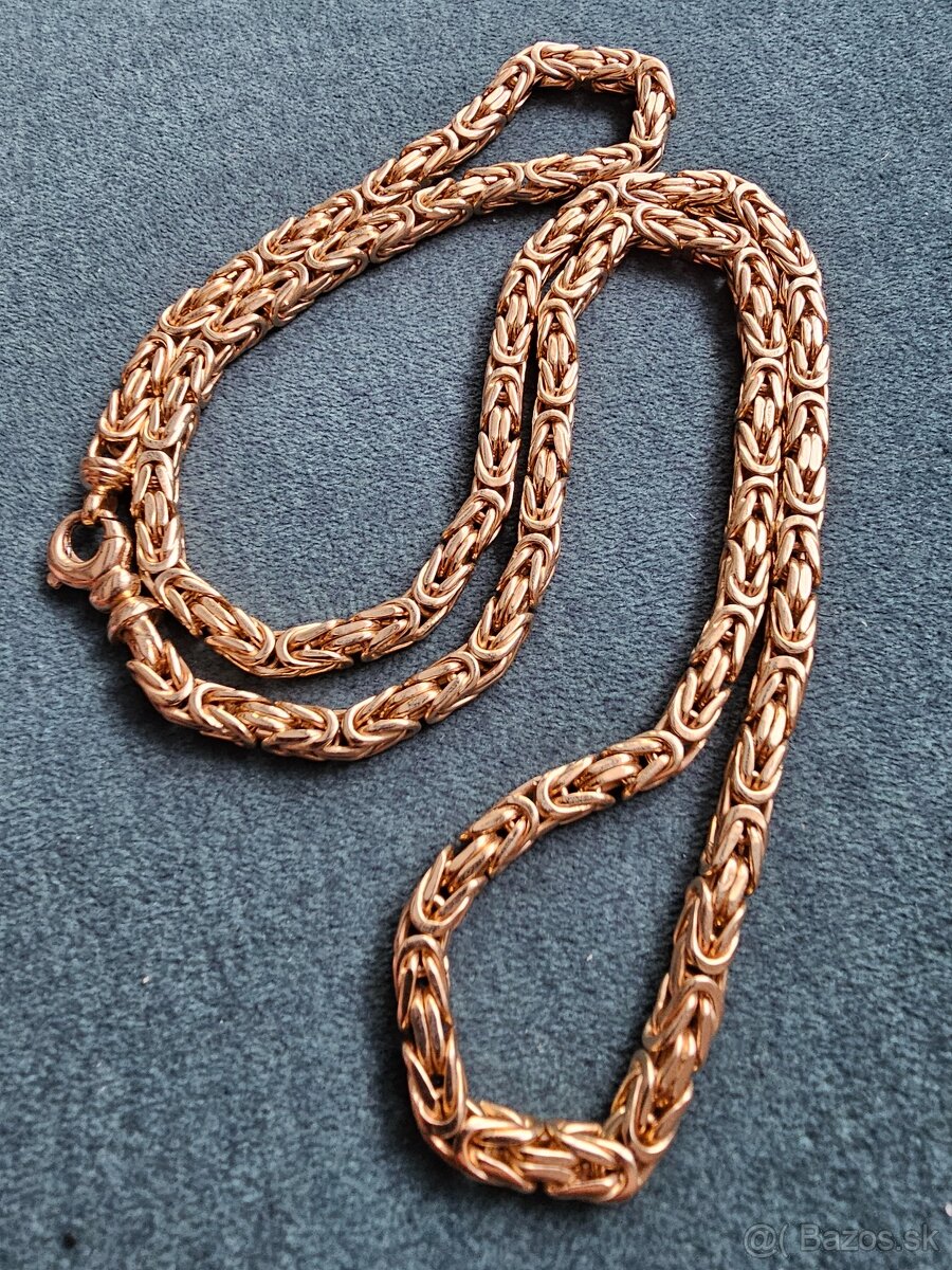 Kráľovský vzor 14 karátov zlatá retiazka