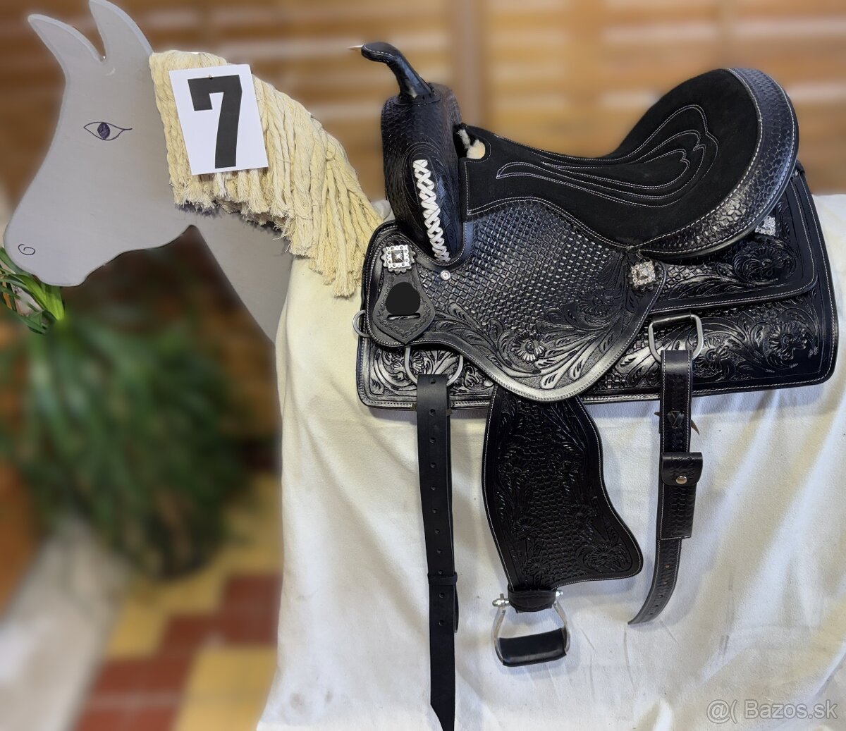 Westernový sedlový komplet 7) černý