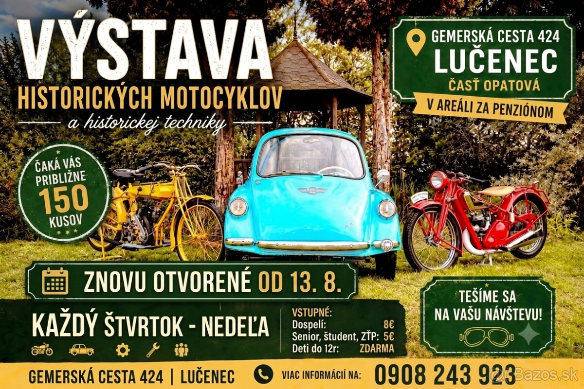 Výstava historických motocyklov