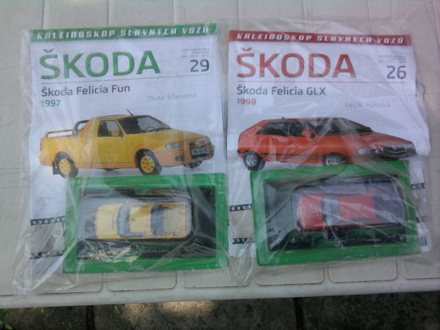 "DeAgostini" 1/43: nevybalené staršie edície ŠKODA