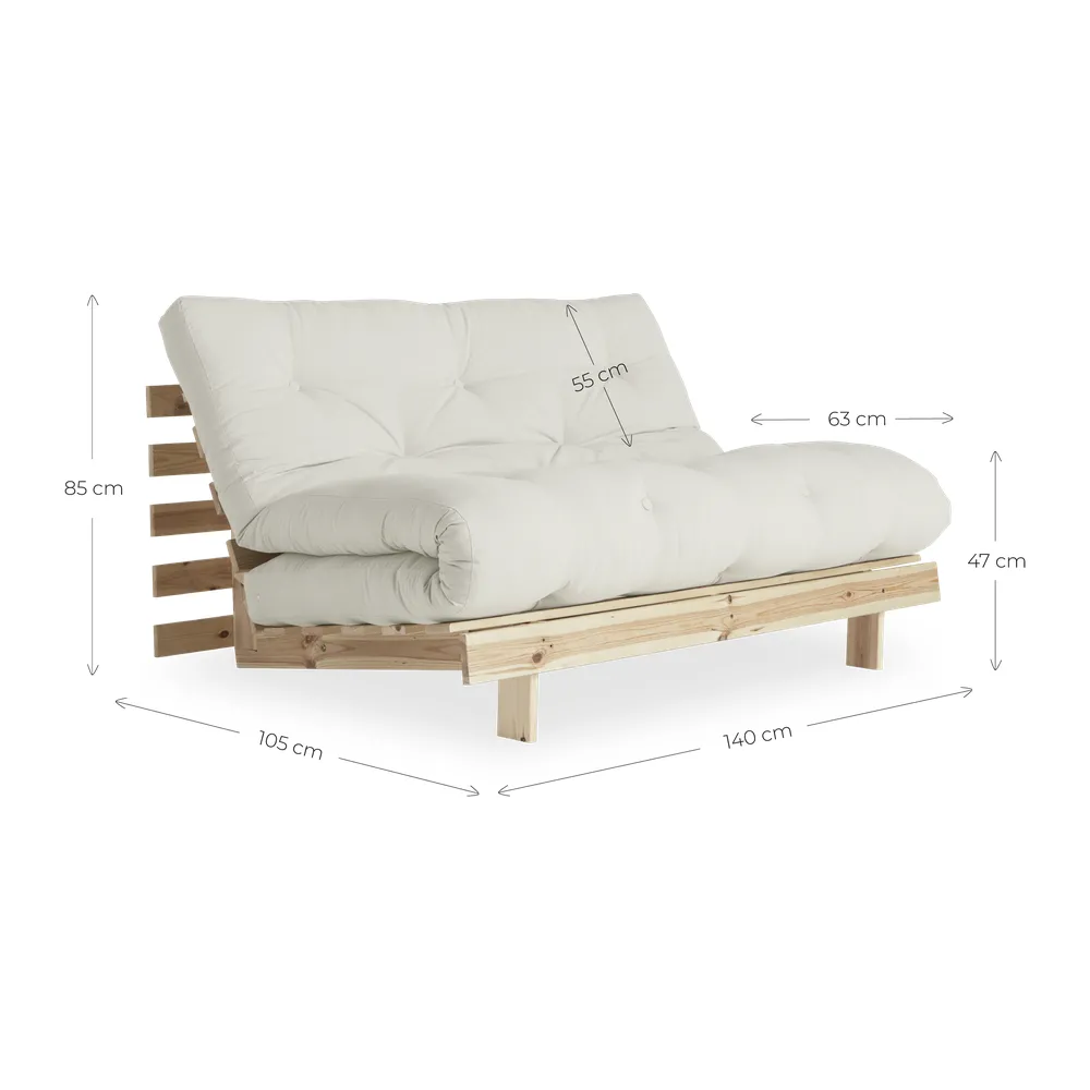 Rozkladacia pohovka Karup Design Roots Sofa Bed – Beige, 140
