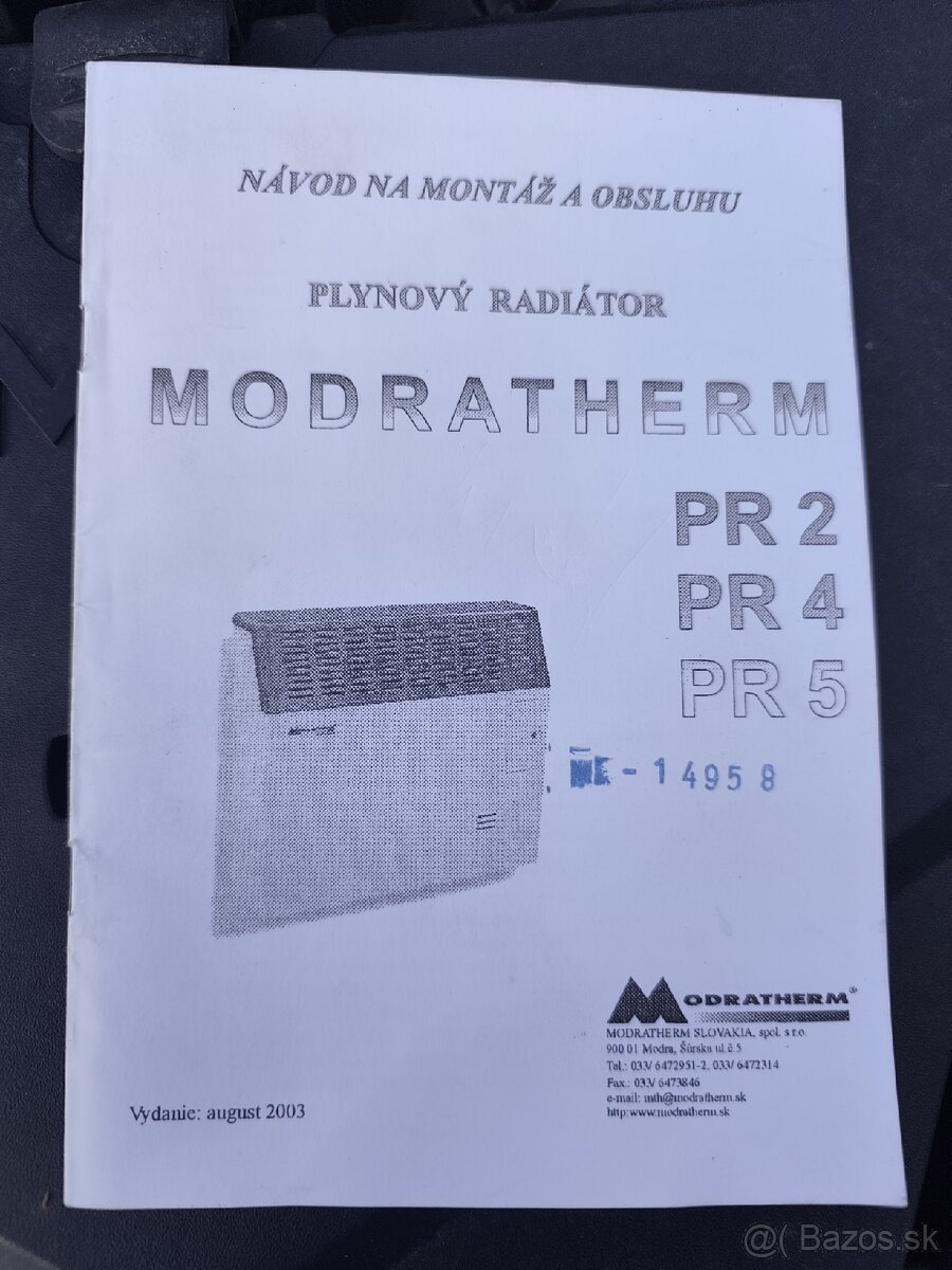 Plynový radiátor (gamatka)