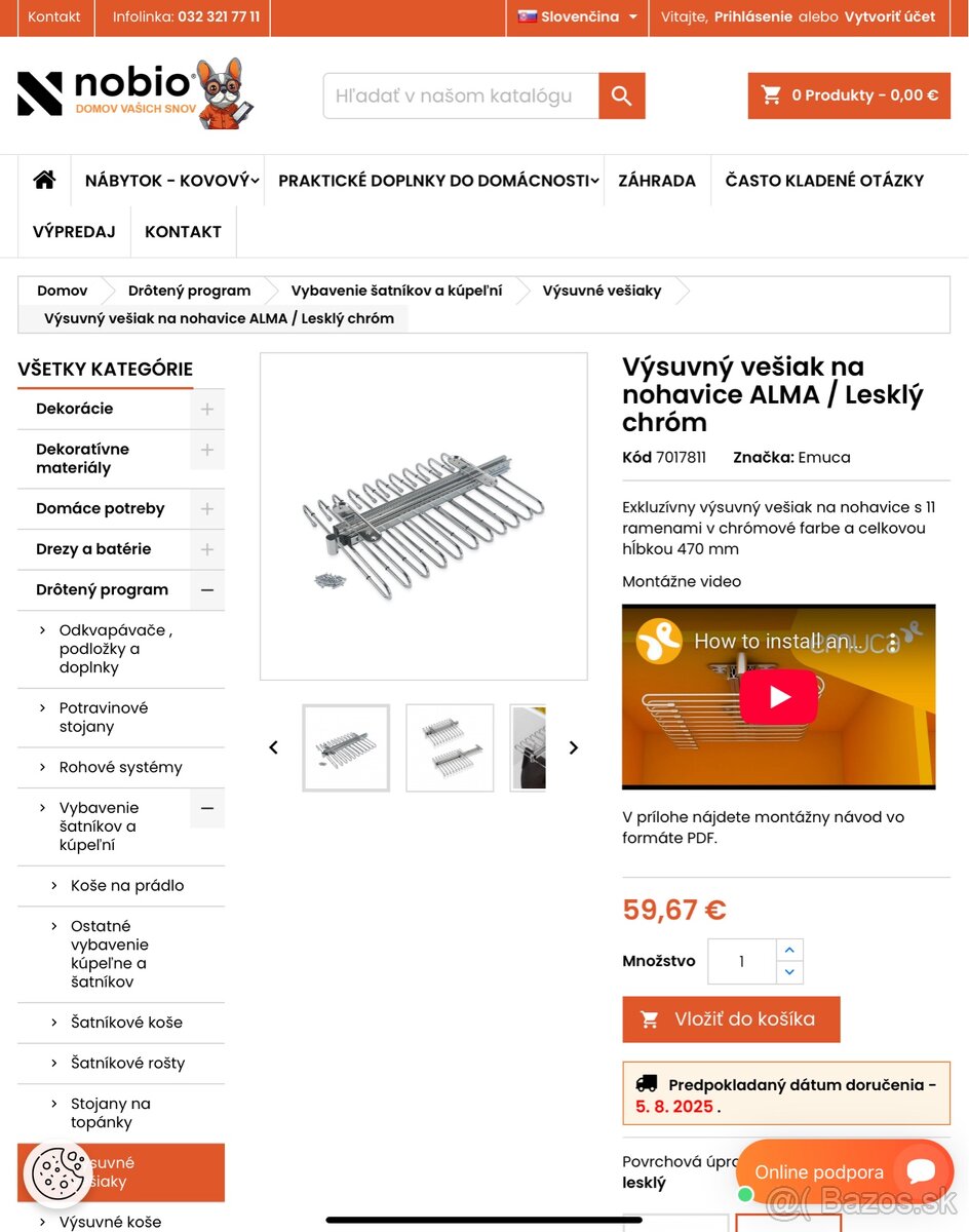 Výsuvný vesiak