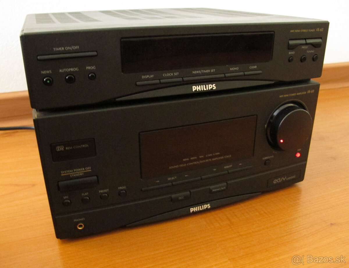 Mini hifi veža Philips FW60 (2x35W RMS, s chybou displeja)