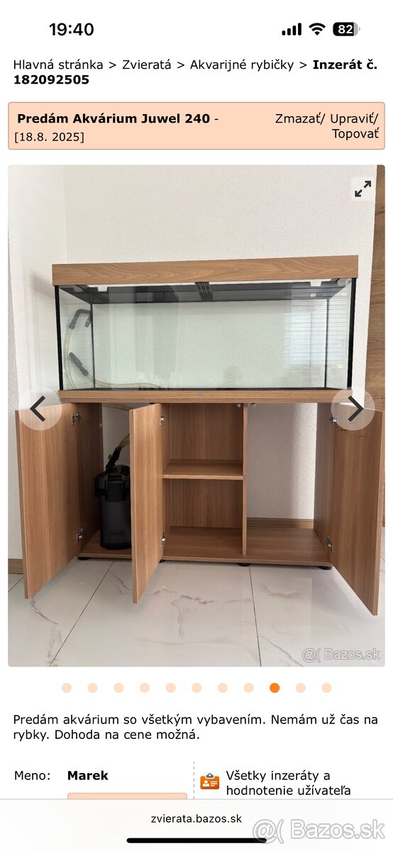 Predám akvárium Juwel 240l