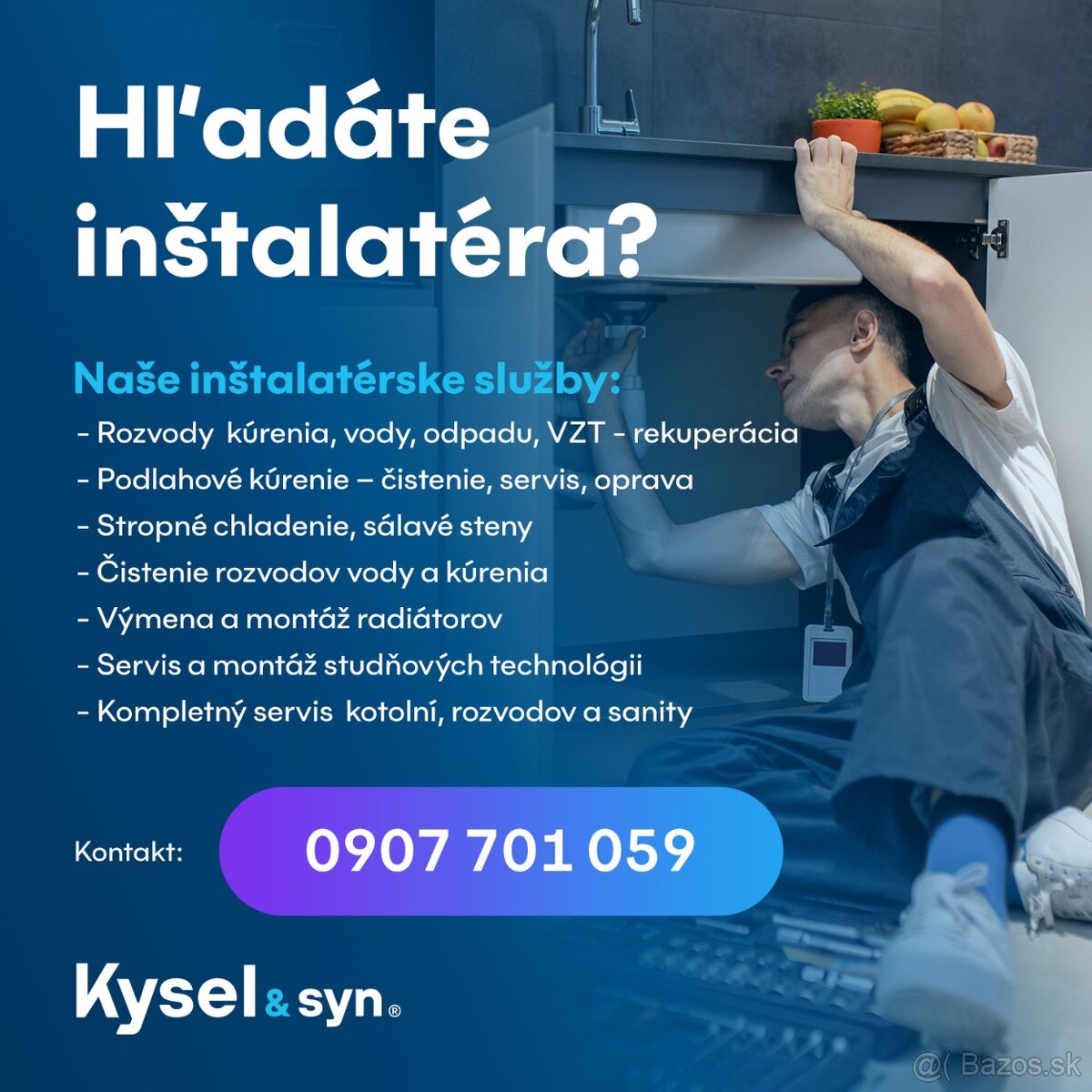 Kurenár - vodár - inštalatér
