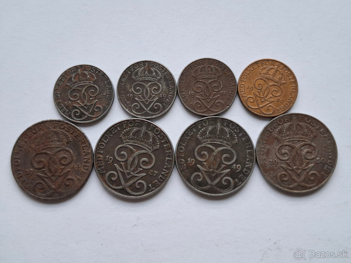 Mince Svedsko 1913-1950, 29ks