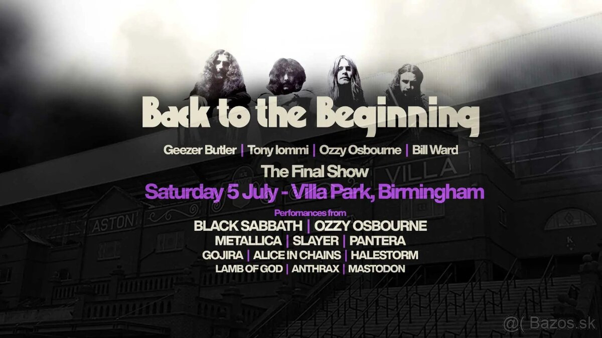 Predám lístky na Black Sabbath – Back to the Beginning