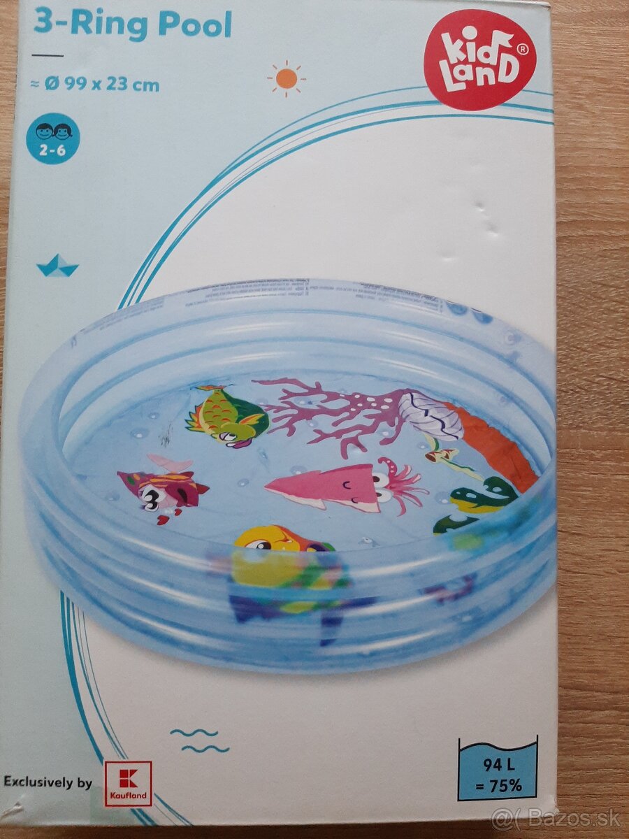 Trojkruhový bazén pre deti, motív rybyčky - nový, neotvorený