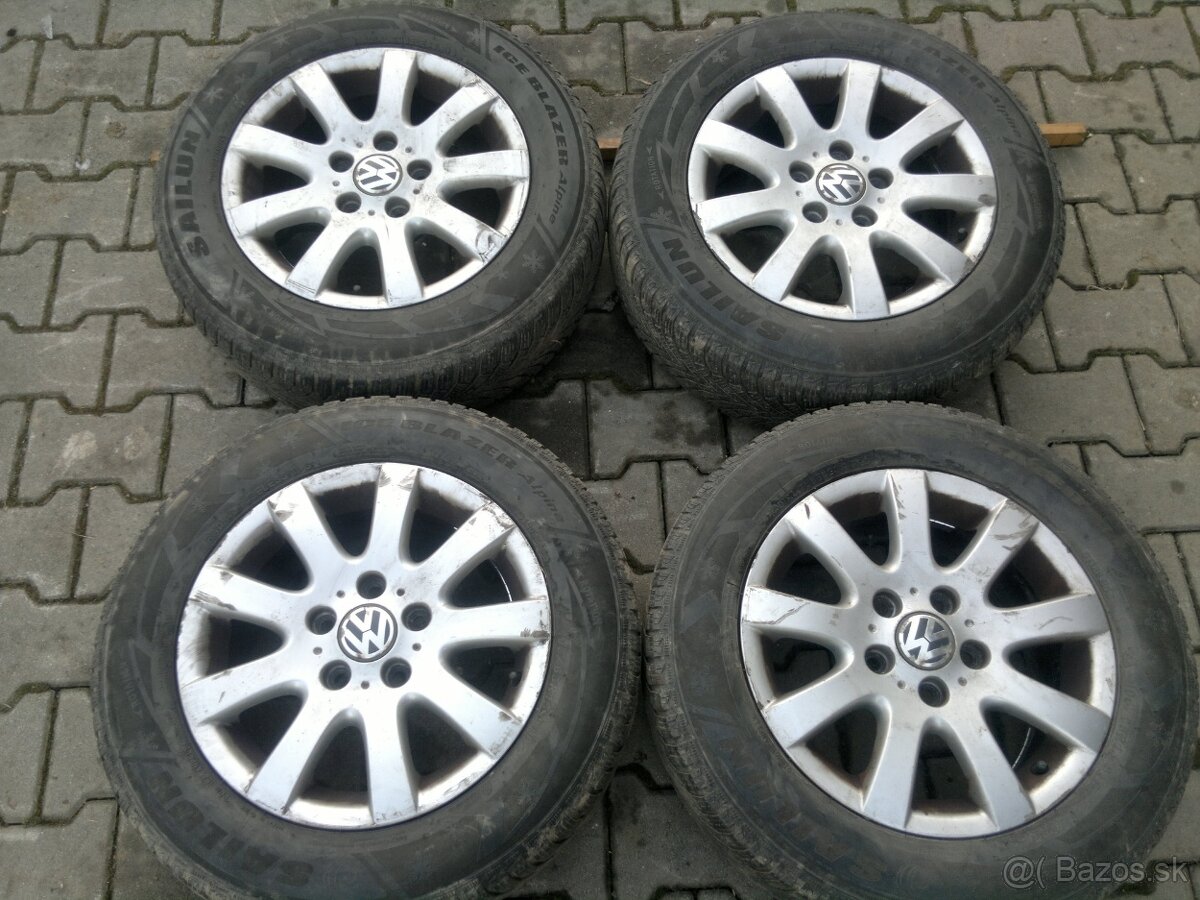 Elektrony Golf V 5x112 R15, zimne pneu 195/65 r15