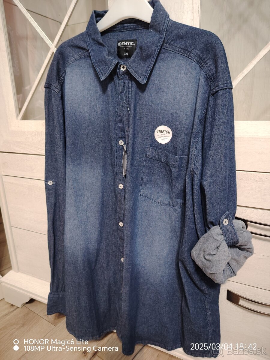 Pánska riflová košela