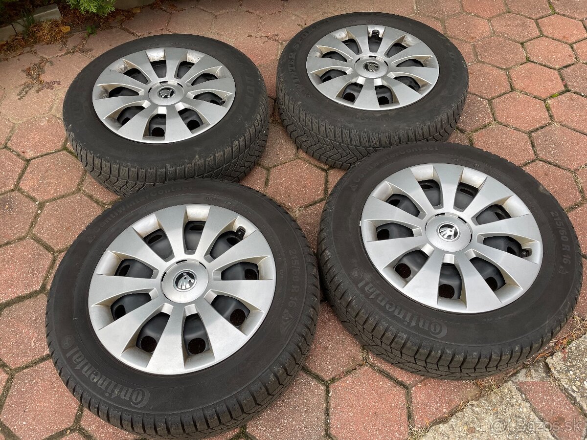 215/60 R16 - Continental zimná sada ŠKODA SUPERB III