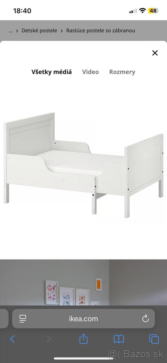 Rastúca posteľ IKEA