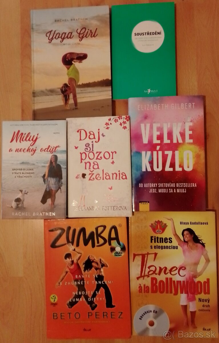 Knihy-joga, tanec, sústredenie a iné