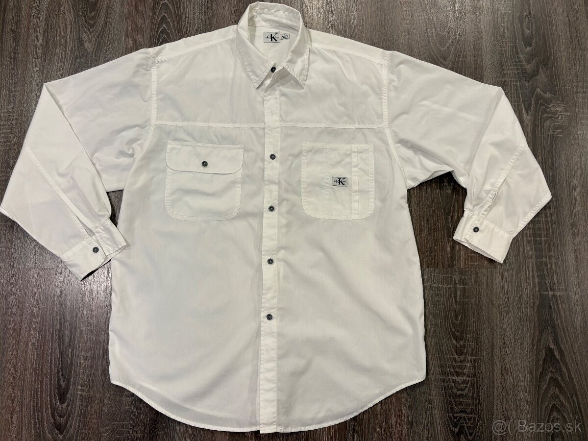 Calvin Klein panska biela kosela L