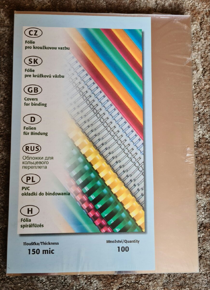 Predám fólie pre krúžkovú väzbu