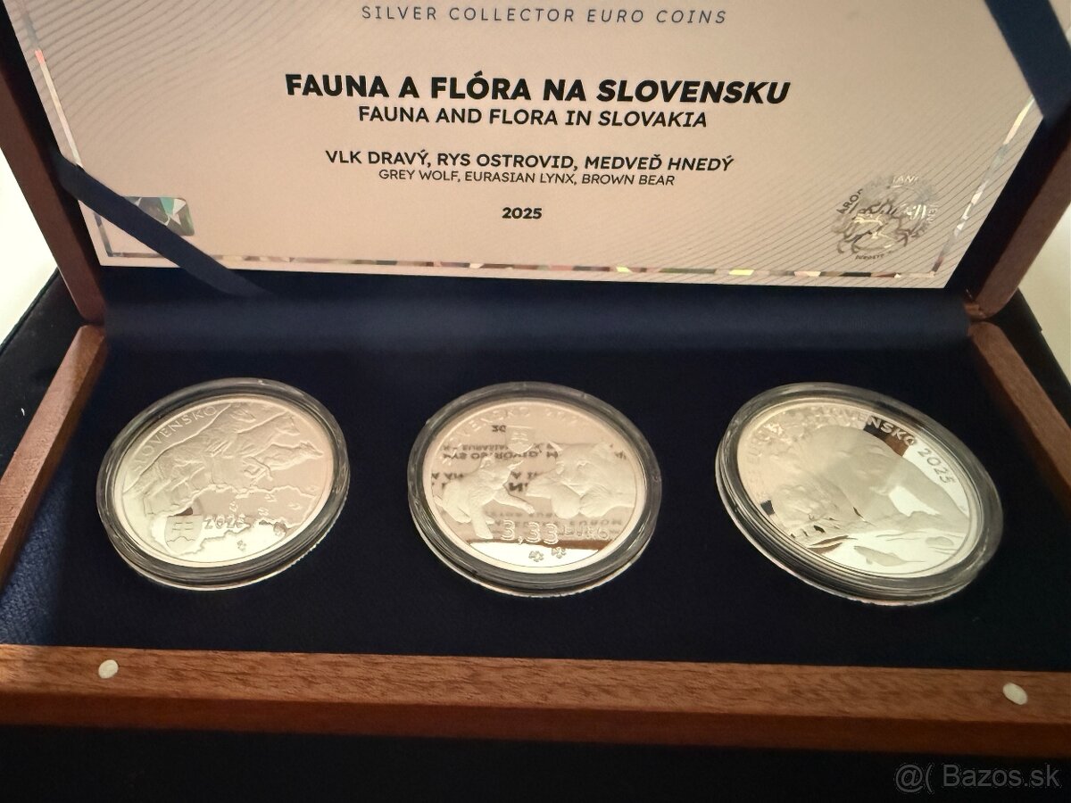 Strieborné mince proof 2025