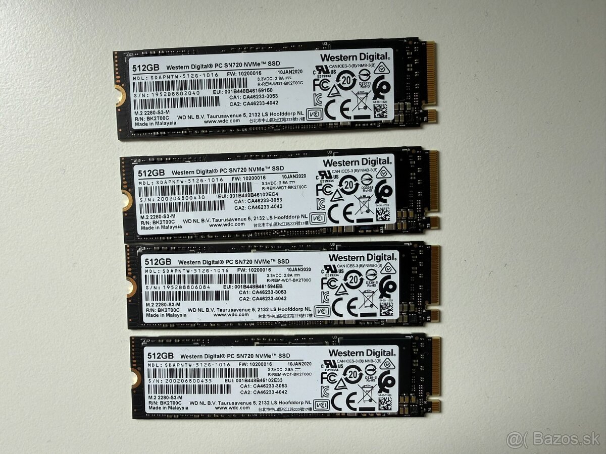 Western Digital SN720 512GB NVMe SSD M.2