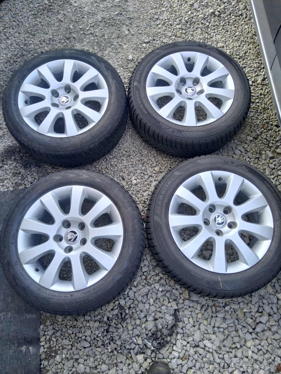 Alu 5 x 112 R 16 + zimné pneu.