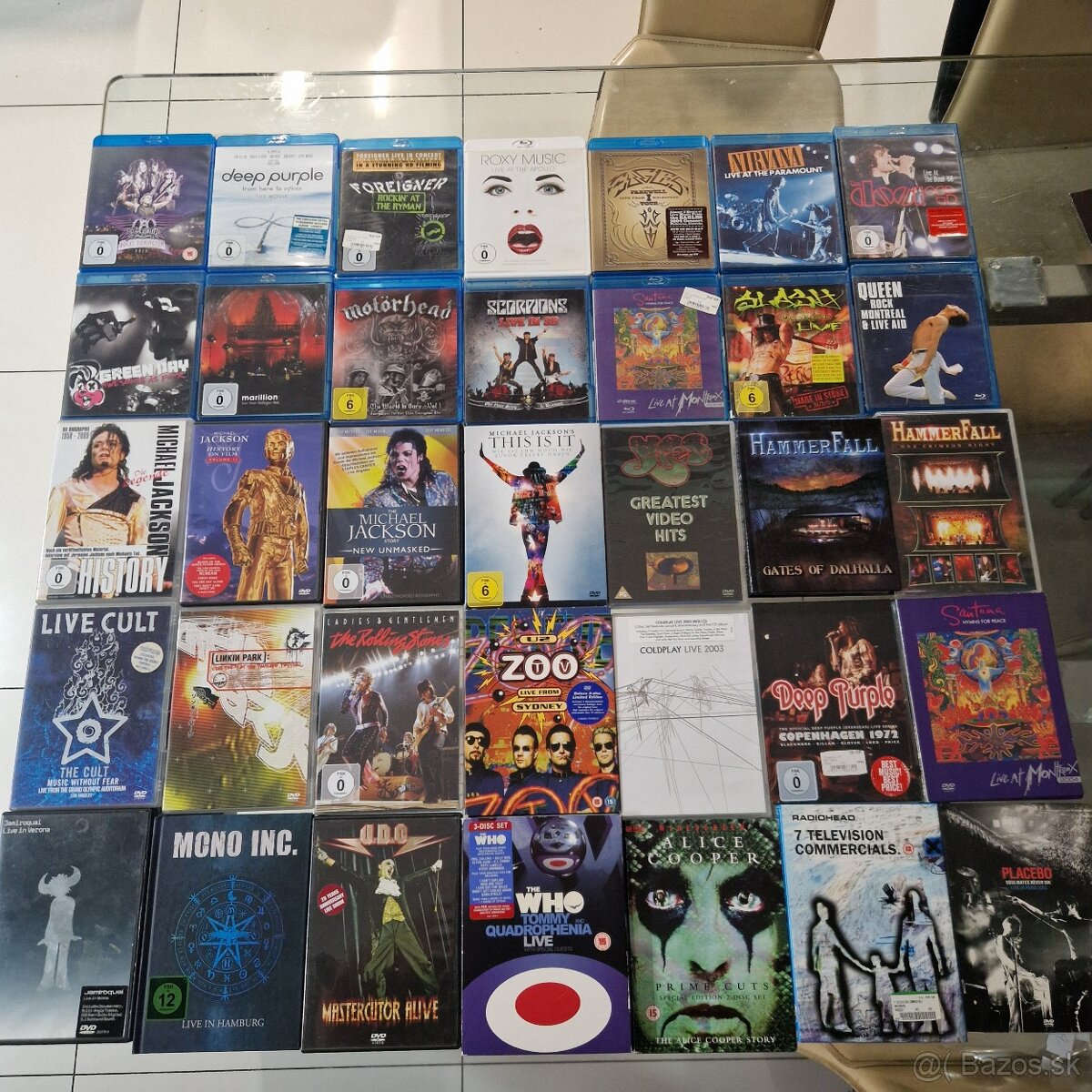 BluRay a DVD...AEROSMITH,DEEPE PURPLE,FOREIGNER,ROXY MUSIC,E