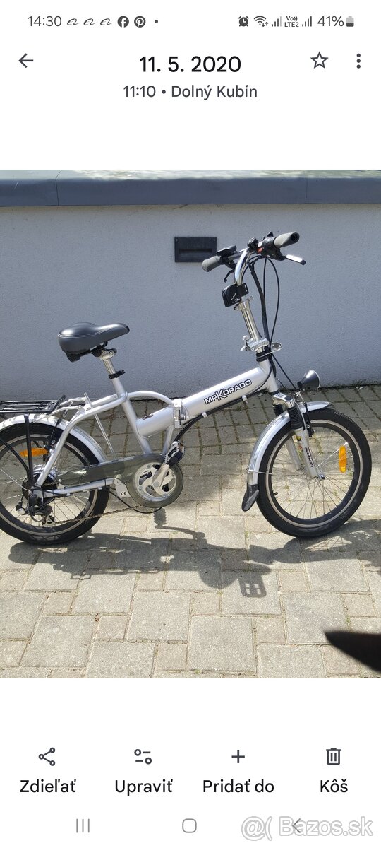 Predám skladací pekný elektrobicykel