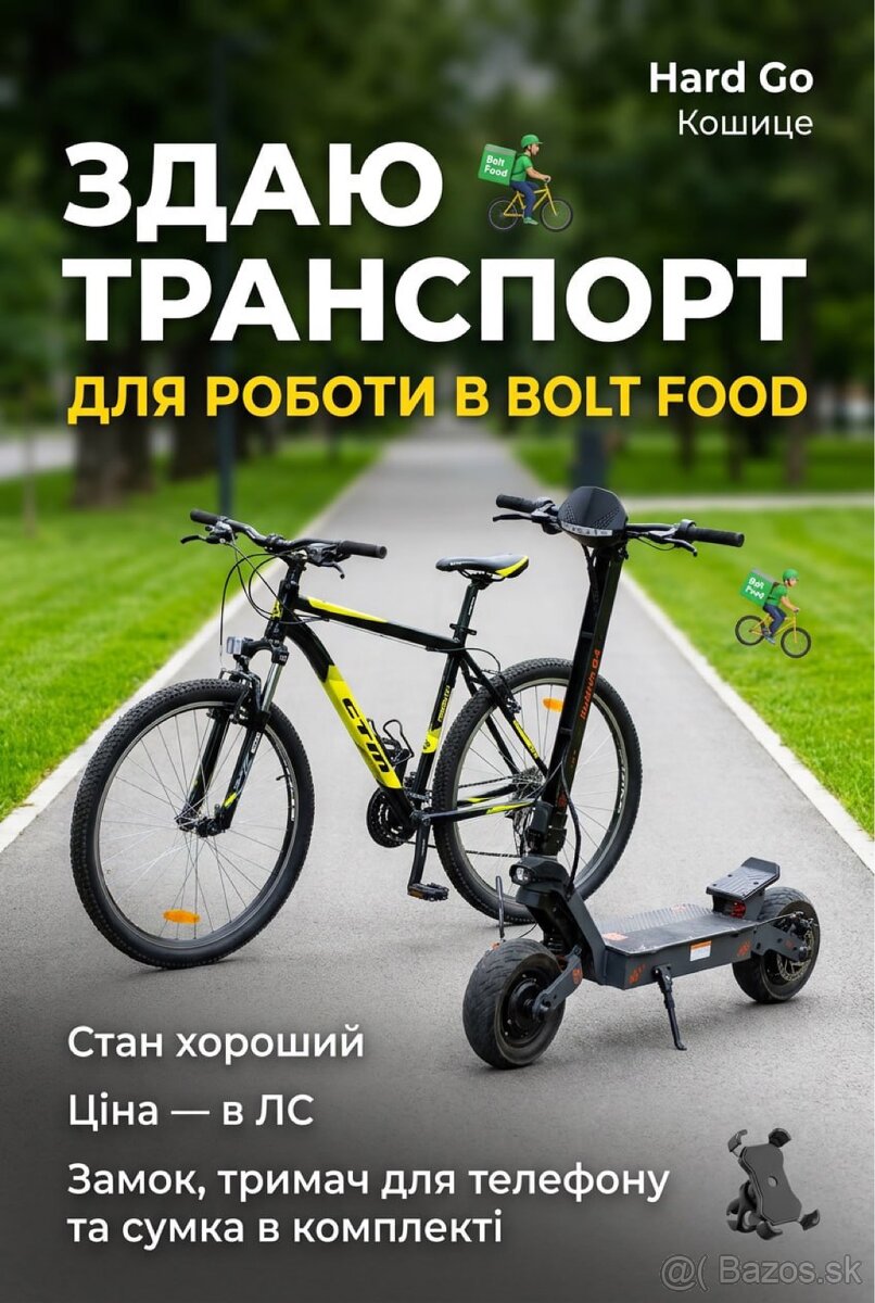 Prenájom bicyklov a elektrických kolobežiek