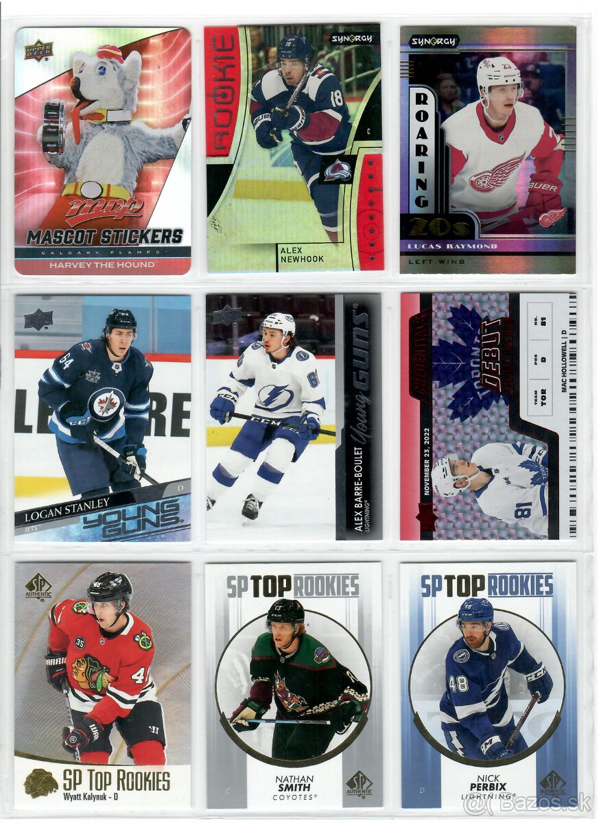 Predam hokejove karty NHL
