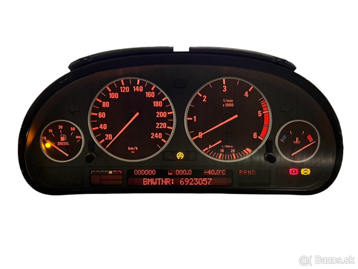 BMW E39 diesel budíky prístrojový panel tachometer HIGH