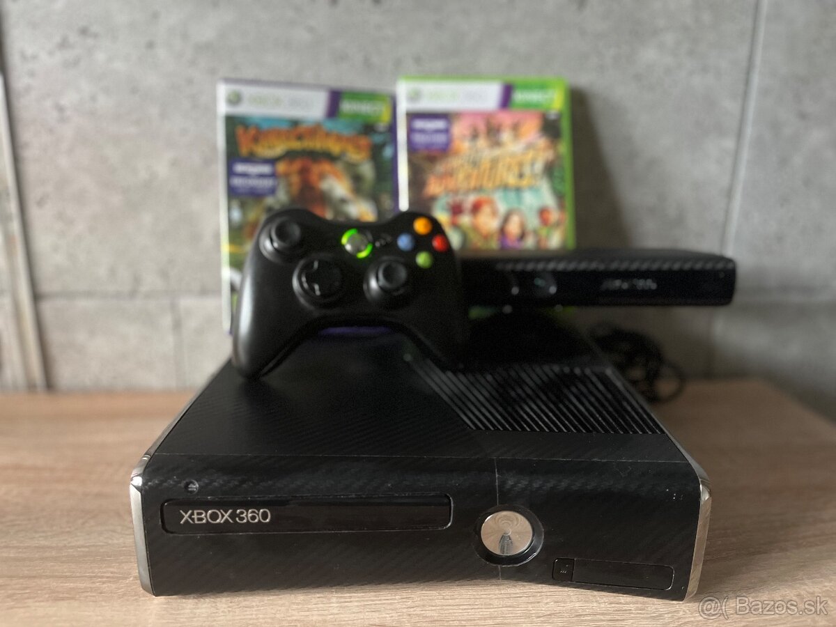 Xbox 360 + kinekt + 2 kinekt hry