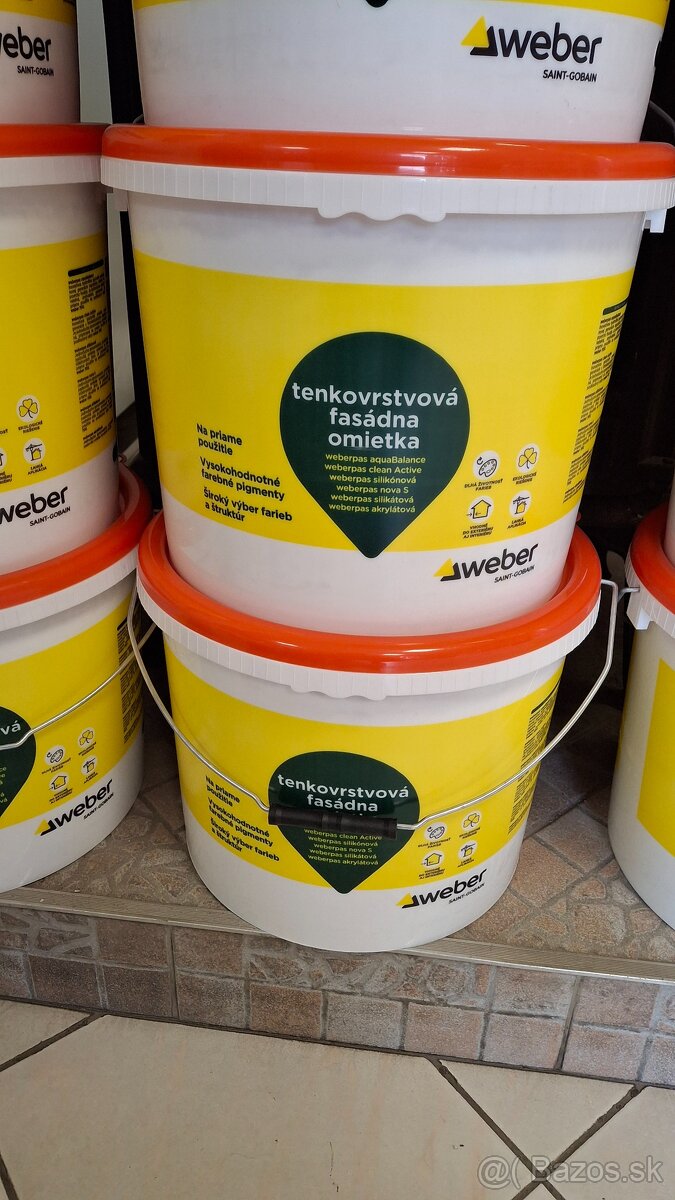 Fasádna omietka 1,5 biela Weber