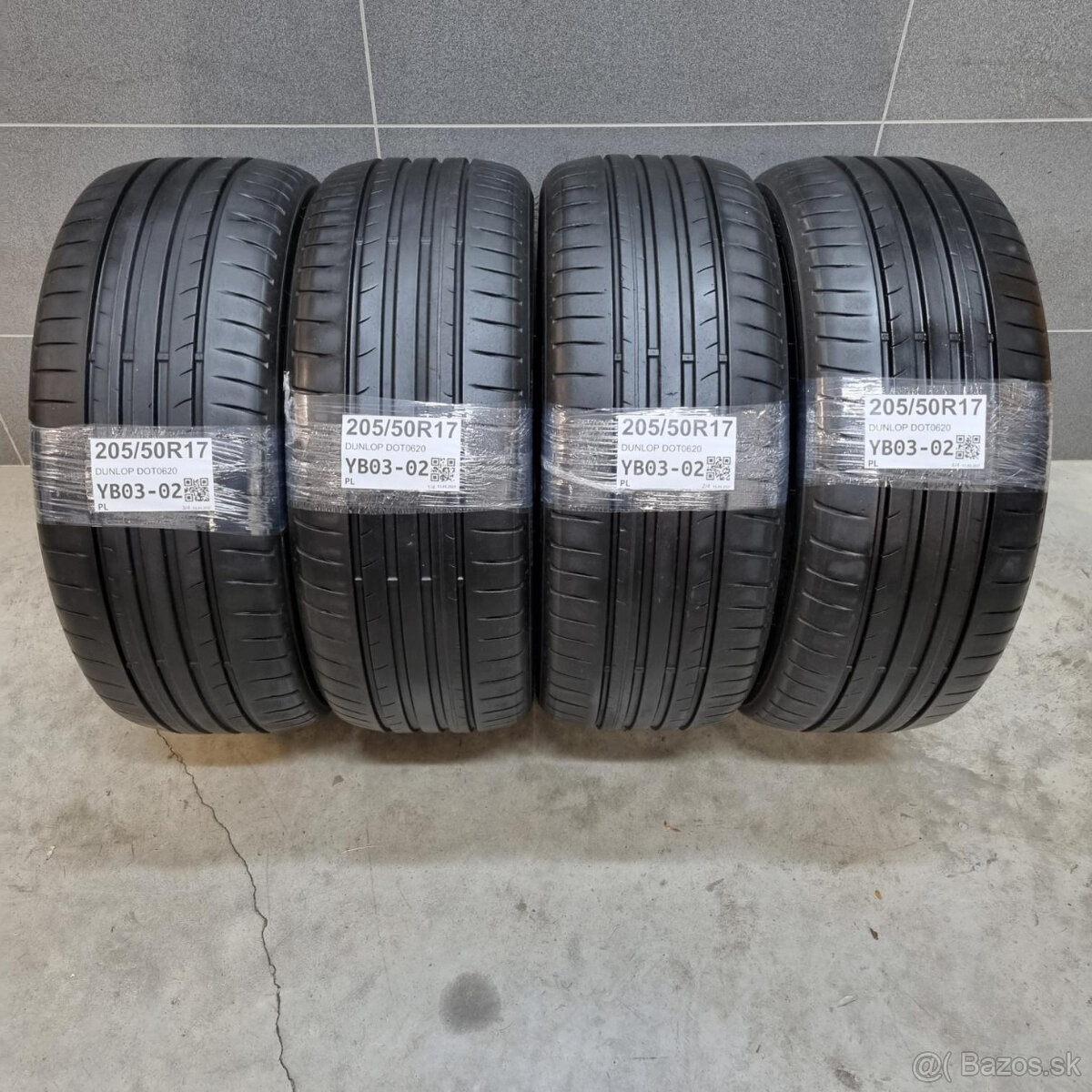 Letné pneumatiky 205/50 R17 DUNLOP DOT0620