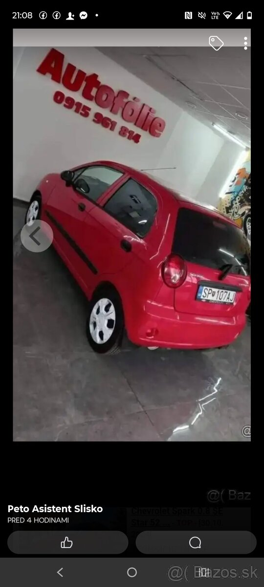 Chevrolet Spark 0.8 38kw r.v 2008