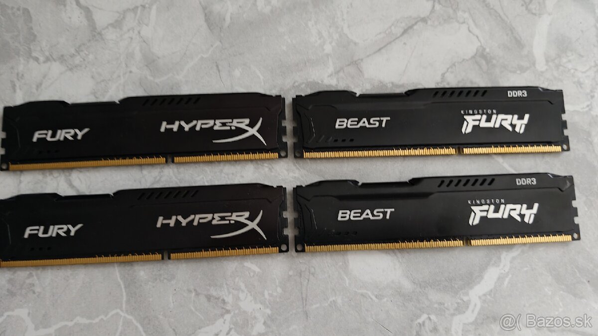 Kingston HyperX Fury + Fury Beast 16GB DDR3