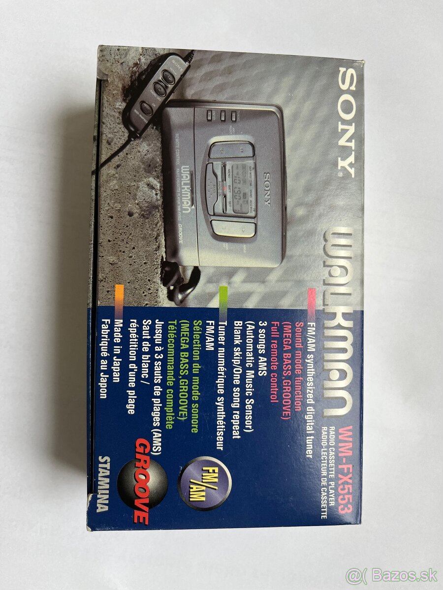 Walkaman SONY WM-FX553 komplet v stave nového
