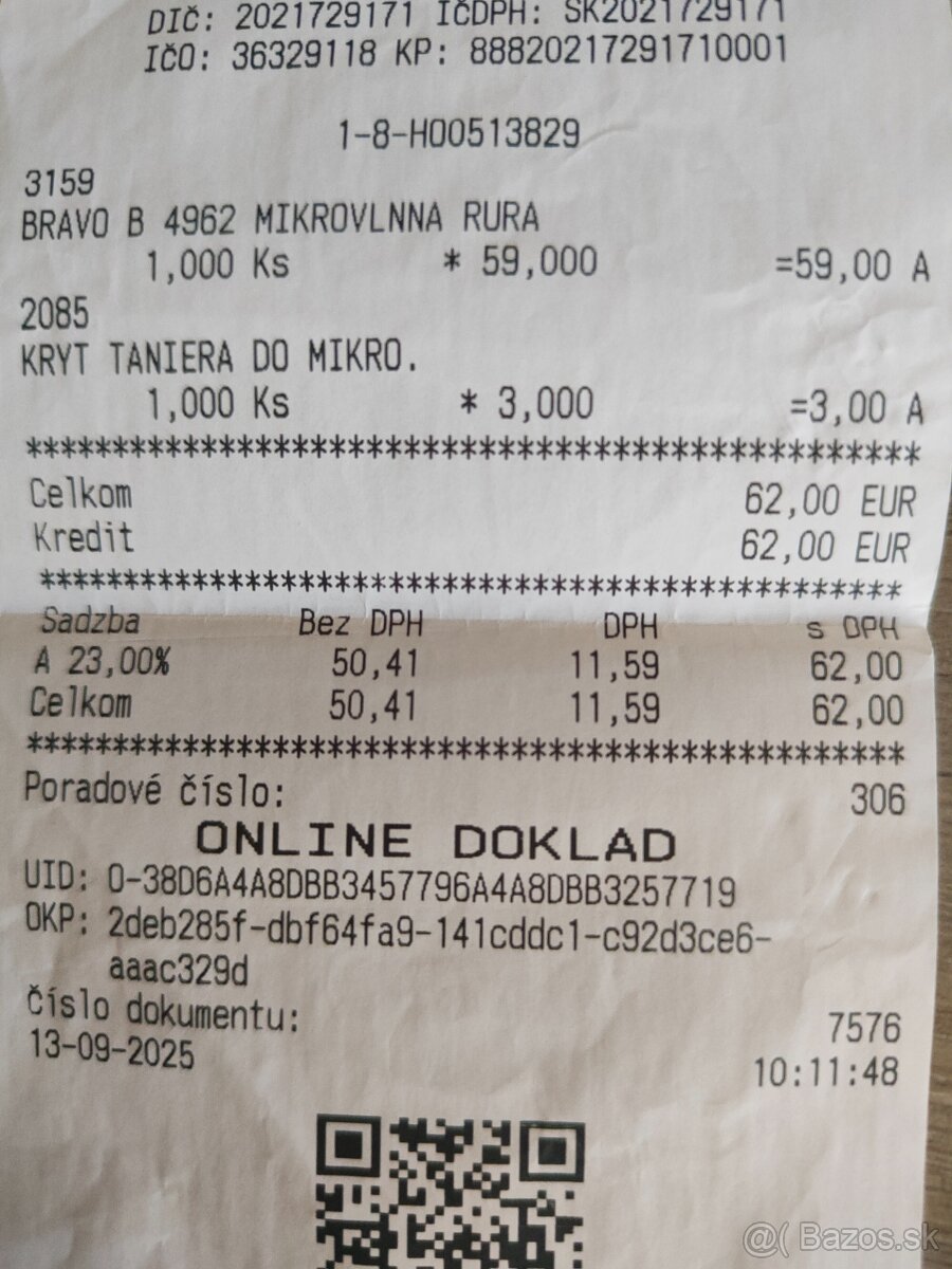 mikrovlnná rúra BRAVO